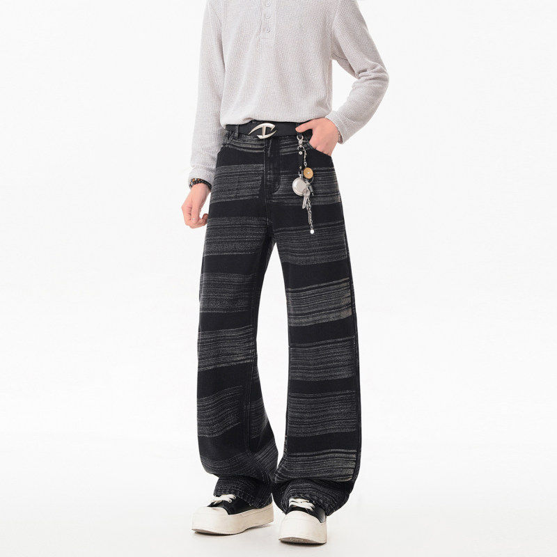 重工艺直筒牛仔裤男女2026新款美式ins高街暗黑个性阔腿休闲长裤,男装,牛仔裤,淘宝优惠券,粉丝福利购,淘宝优惠卷