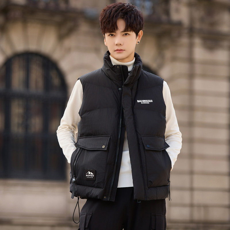 痞帅高级感羽绒马夹男轻奢风休闲