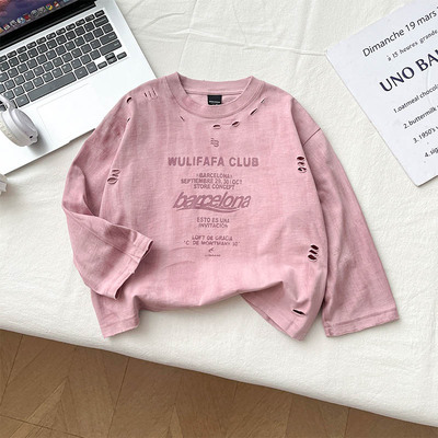 男童春秋纯棉长袖t恤打底衫