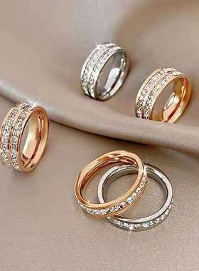 满天星戒指戒指钛钢不掉色情侣对戒小众设计冷淡风高级感气质戒指