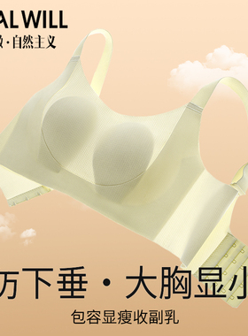 润微内衣女大胸显小薄款提拉无痕防下垂收副乳兔耳朵文胸2026爆款