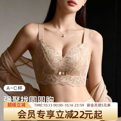 润微小胸聚拢显大调整型蕾丝内衣