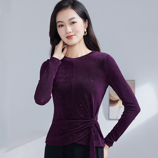 2025秋冬季新款交谊舞上衣女长袖高级感国标摩登拉丁舞练功服成人