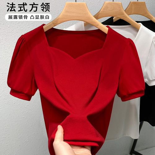 2026夏季新款舞蹈上衣短袖广场舞健身T恤国标摩登拉丁舞练功服女