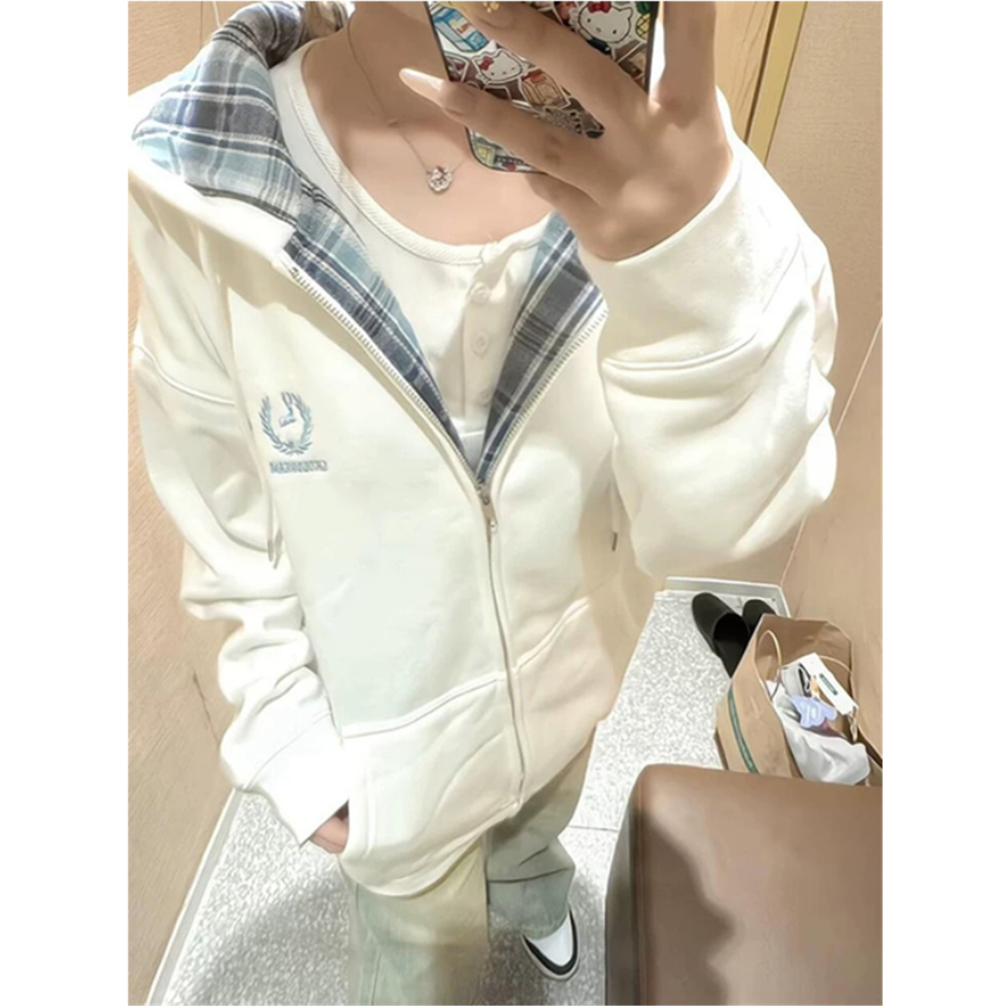 连帽卫衣女宽松oversize开衫外套