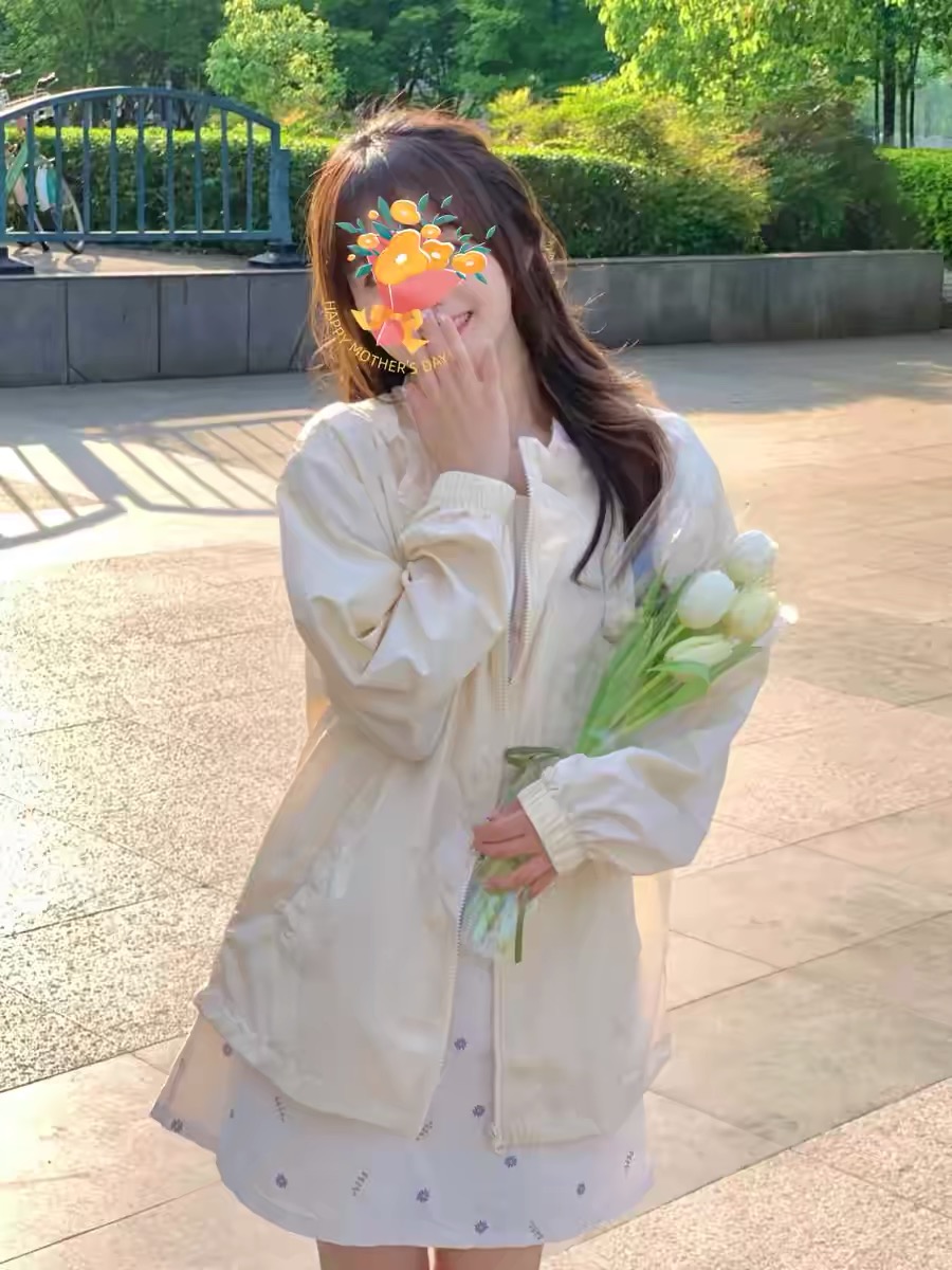 防晒衣女连帽宽松开衫外套防晒服