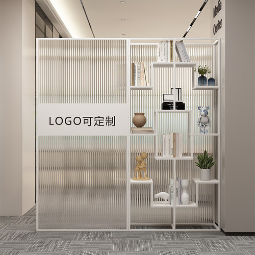 办公室隔断墙前台展示架长虹玻璃