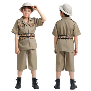 儿童非洲丛林动物管理员巡护员冒险家探险家SafariGuide表演服装