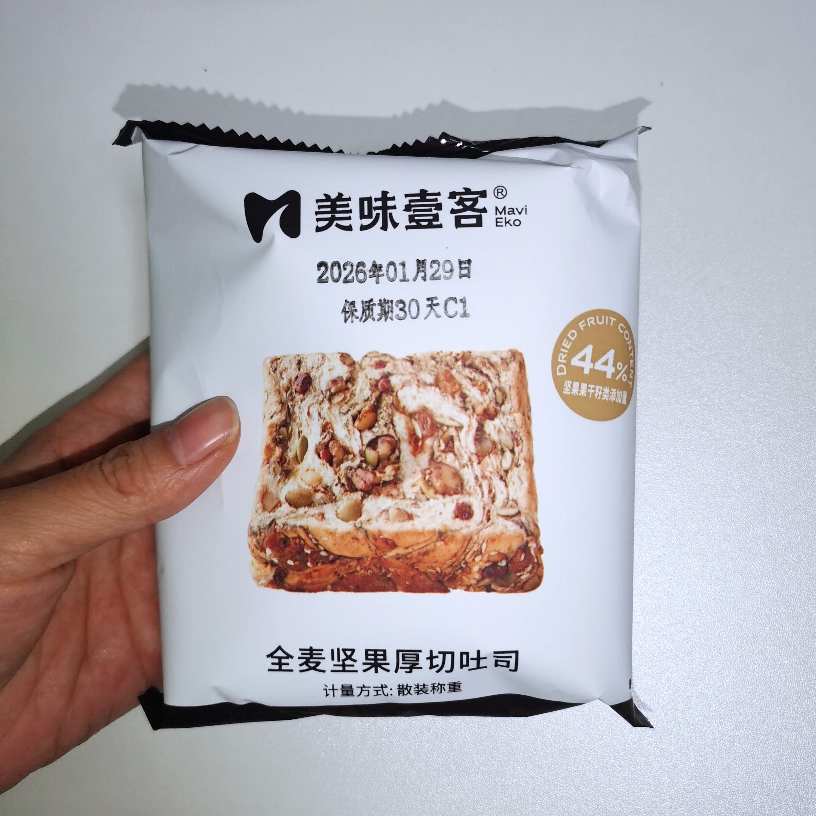 美味壹客全麦坚果厚切吐司手撕面包自律期老人小孩健康早餐零食品