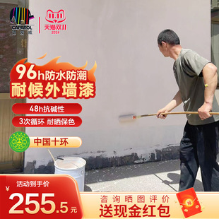 德爱威外墙涂料乳胶漆防水耐候抗碱户外自刷漆旧楼翻新漆景点外墙