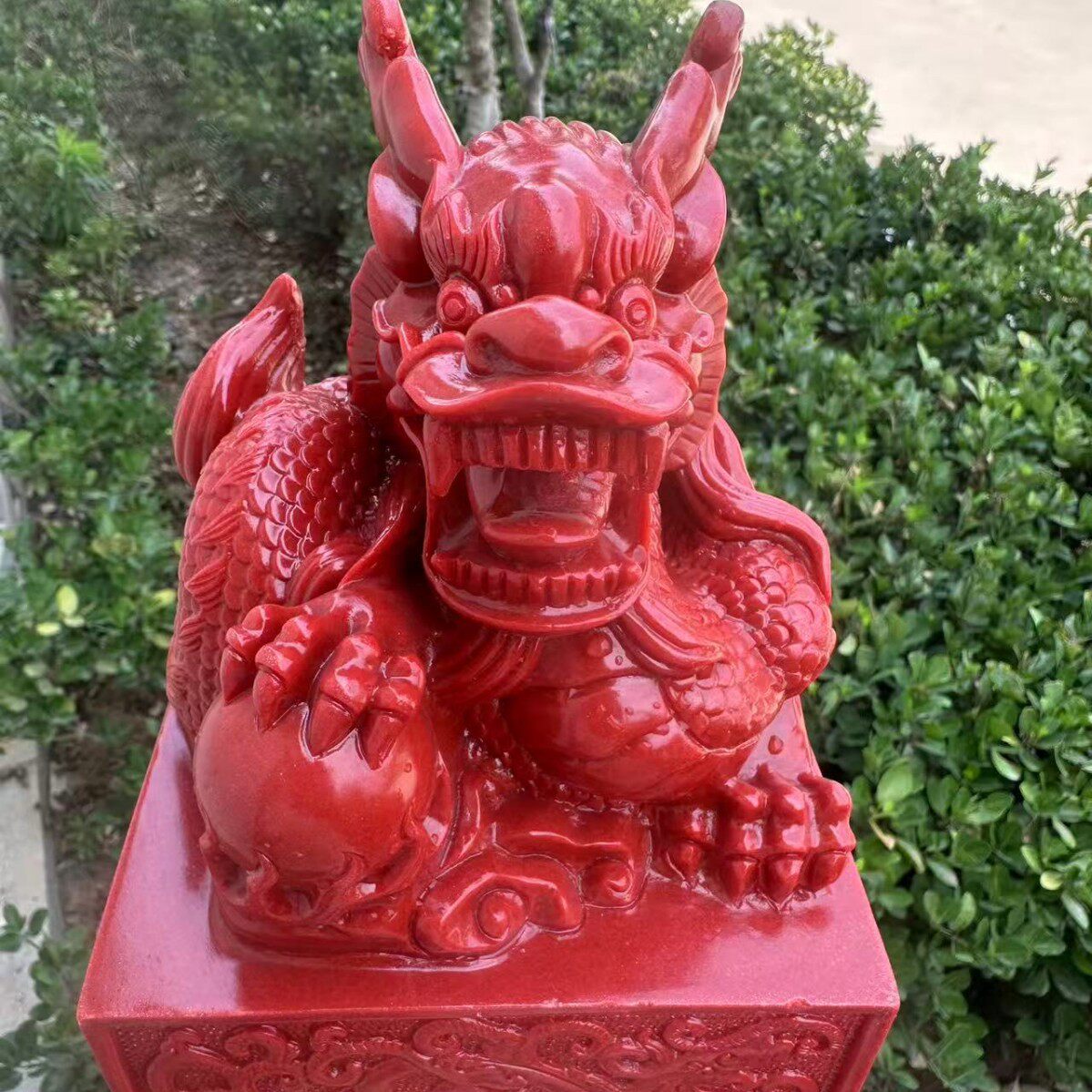 朱砂摆件盘龙传国印章摆件龙头玉玺办公桌摆饰篆刻字印章章招财大