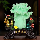 五福临门财旺五福仿玉石葫芦招财摆件乔迁礼品办公室装 饰品工艺品