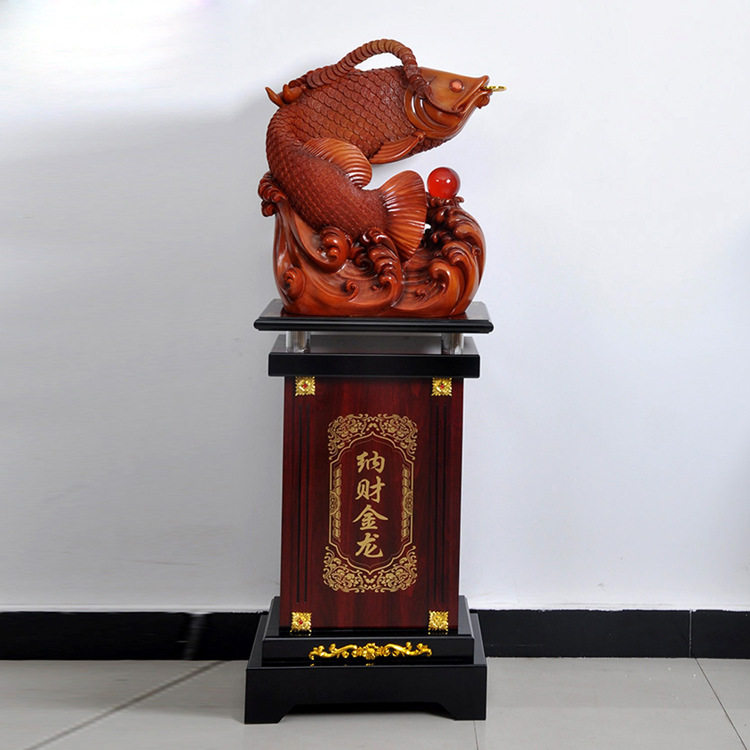 金龙纳财龙鱼招财风水工艺品酒店饭店宾馆大厅开业礼品落地大摆件