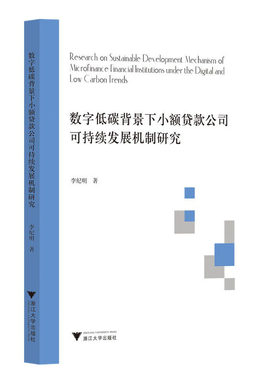 数字低碳背景下小额贷款公司可持续发展机制研究 李纪明
