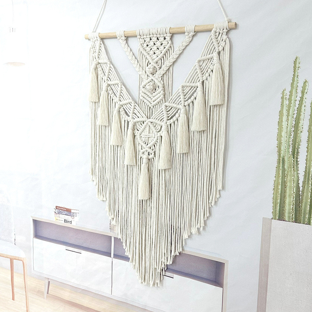 波西米亚挂毯棉线编织壁挂北欧创意家居室内民宿装饰壁毯挂饰
