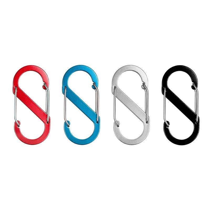 户外铝合金登山扣钥匙扣迷你多功能户外8字快挂型金属挂钩扣