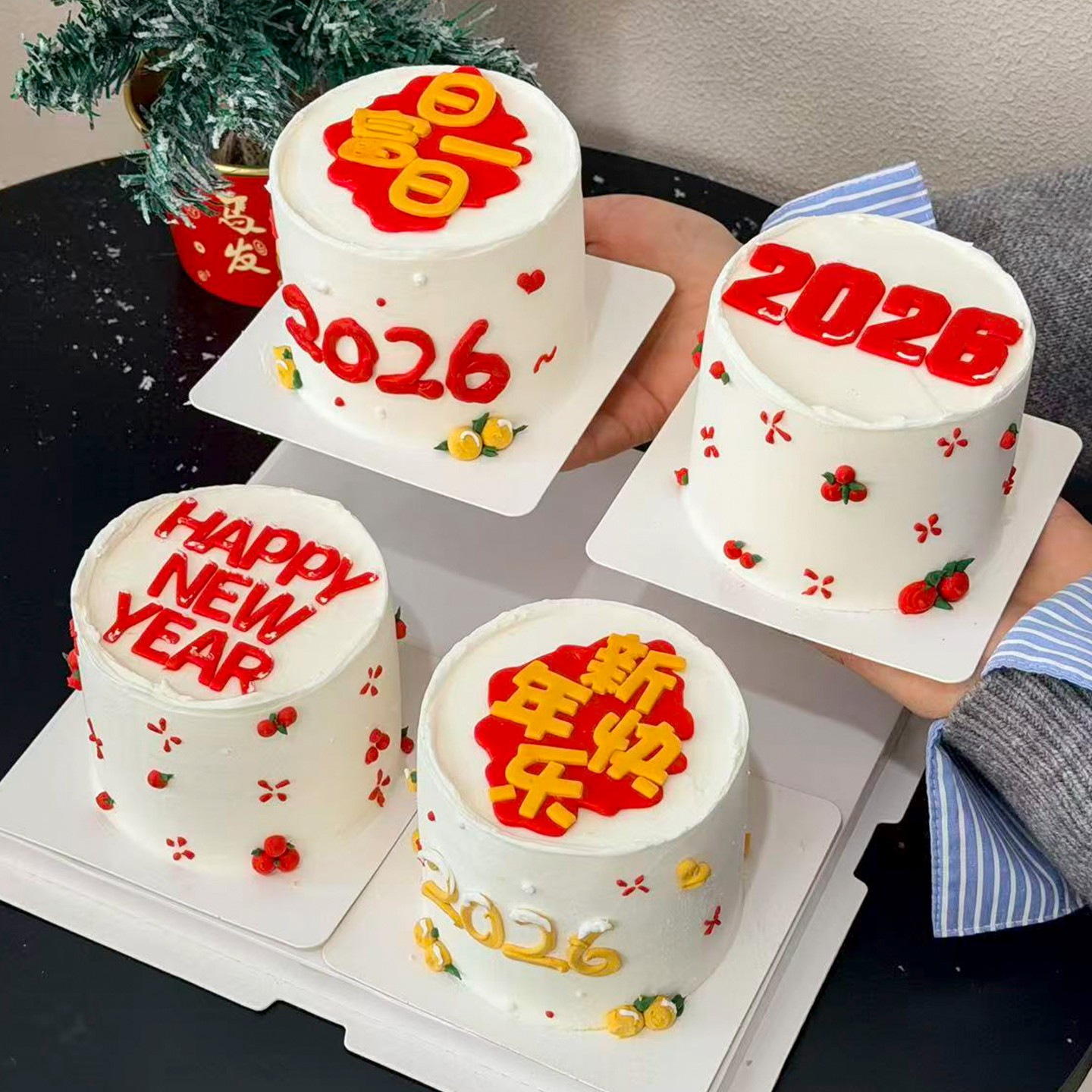 马年新年翻糖切模蛋糕装饰2026新年快乐日富一日春节跨年刻字模具