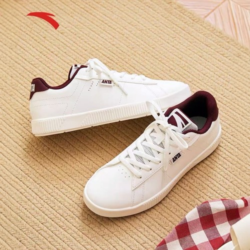 安踏经典轻质厚底增高潮流复古夏季运动休闲百搭小白鞋122438019R