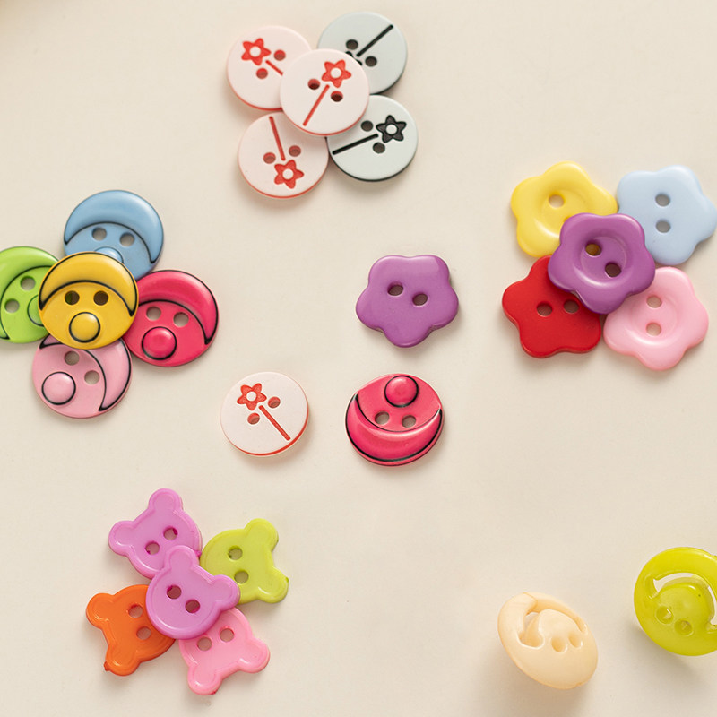 小扣子儿童纽扣扣子手工卡通可爱婴儿衣服纽扣彩色小宝宝毛衣钮扣