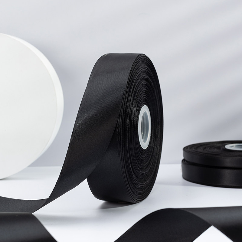 黑色丝带彩带缎带宽绸带绸面礼品礼物礼盒包装手工diy细飘带带子