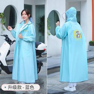 雨衣女款 电动电瓶车单人连体成人防雨雨披 长款 全身防暴雨新款