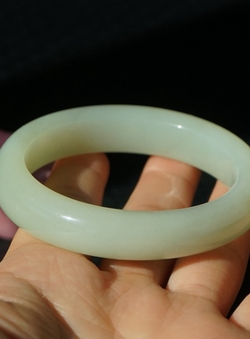 37#内径51mm天然和田玉手镯小手镯小尺寸油润通透青白玉小口径