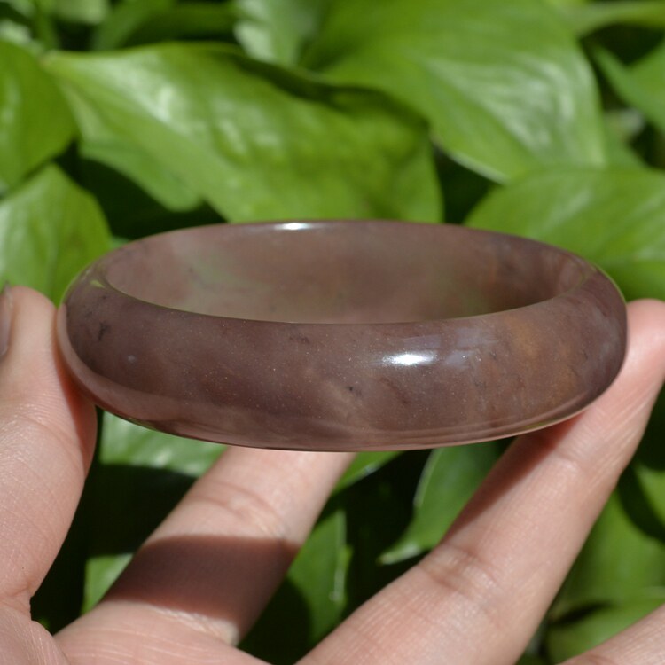 41#内径60.5圈正品纯天然新疆金丝玉紫罗兰手镯紫色紫气东来