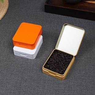 迷你小巧茶叶收纳盒密封马口铁盒防潮翻盖盒随身便携零食糖果盒
