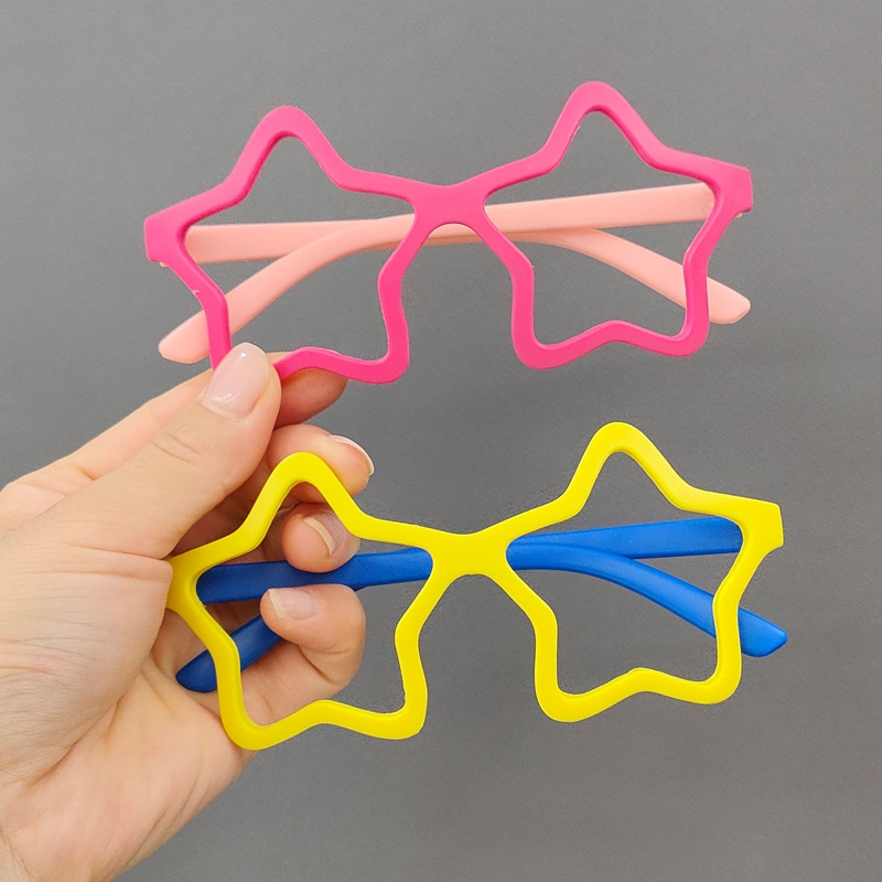 五角星镜框宝宝造型眼镜无镜片