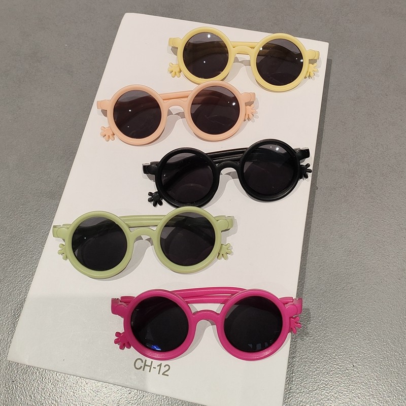 宝宝太阳镜婴幼儿装饰糖果色眼镜拍照道具凹造型男童女童防晒墨镜