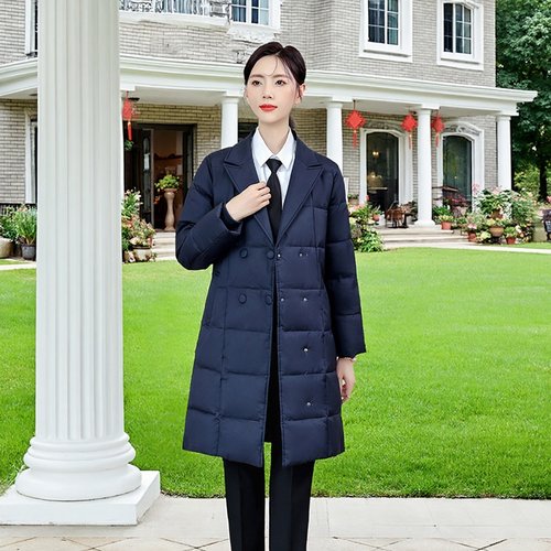 中长款羽绒服女冬季商务职业保暖