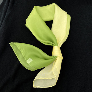 百搭防晒渐变桑蚕丝纱巾围巾 70厘米真丝小方巾女夏季 2025春季 新款