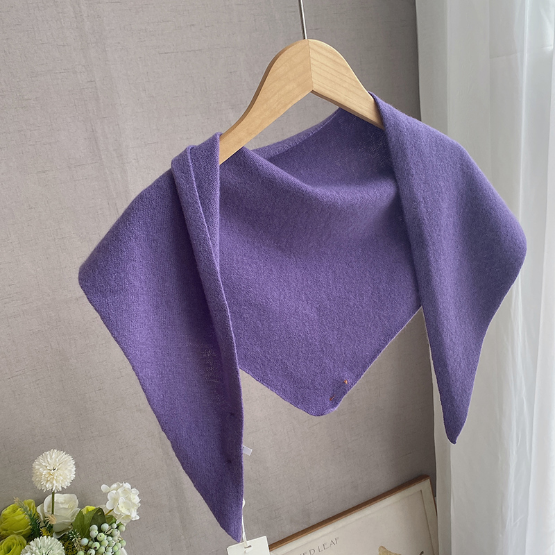 轻盈优雅高级感100%羊毛小三角巾