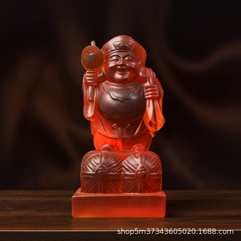 大黑天财神像玛哈嘎拉弥勒佛水琉璃佛像摩诃迦罗树脂摆件厂家新款