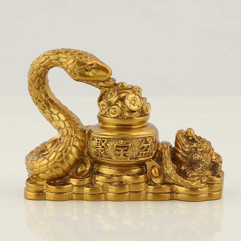 工厂直销蛇年吉祥物摆件2025年生肖蛇聚宝盆眼镜蛇品客厅玄关装饰,家居饰品,桌面摆件,淘宝优惠券,粉丝福利购,淘宝优惠卷