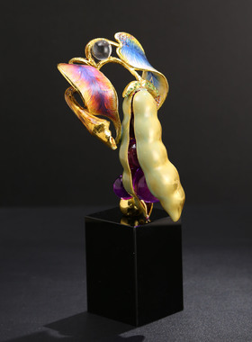 新中式珐琅彩多籽多福摆件客厅电视柜酒柜办公室装创意轻奢装饰品