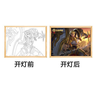 创意灯光画王者荣耀系列周边澜赵云王昭君花木兰小夜灯客厅发光画