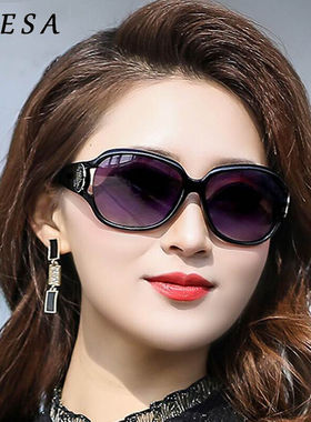 VEESA偏光太阳镜女士新款防紫外线眼镜女韩版潮2021大脸圆脸墨镜