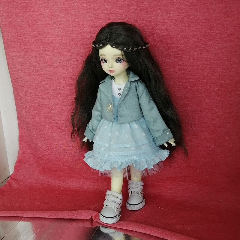 12[材料包]连衣裙小西服小布娃衣材料包6分BJD纸样教程