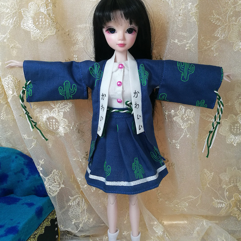 18仙人掌和服纸样教程娃衣【材料包】小布娃衣材料包6分bjd