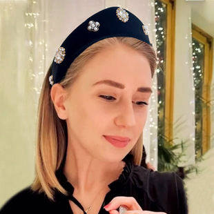 欧美大牌皇冠丝绒发箍女2025年新款 英国复古发卡头箍嘟嘟王朝