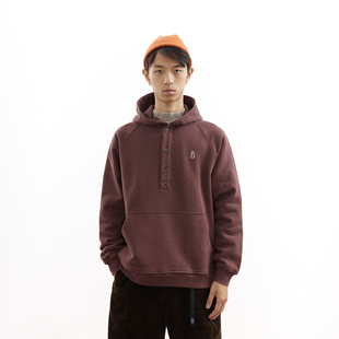 吃茶去chichaqu25秋冬重磅全棉带帽卫衣复古宽松加厚纯棉刺绣葫芦