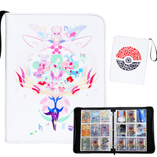 大容量九格宝可梦卡册收藏册活页收纳拉链款PTCG简中豪华PU收集册