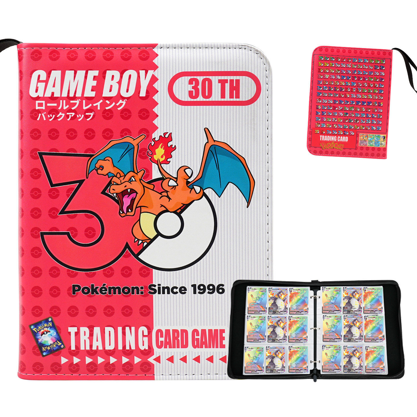 宝可梦30周年卡片收纳册世代卡册高档卡牌收藏册喷火龙耿鬼收集册