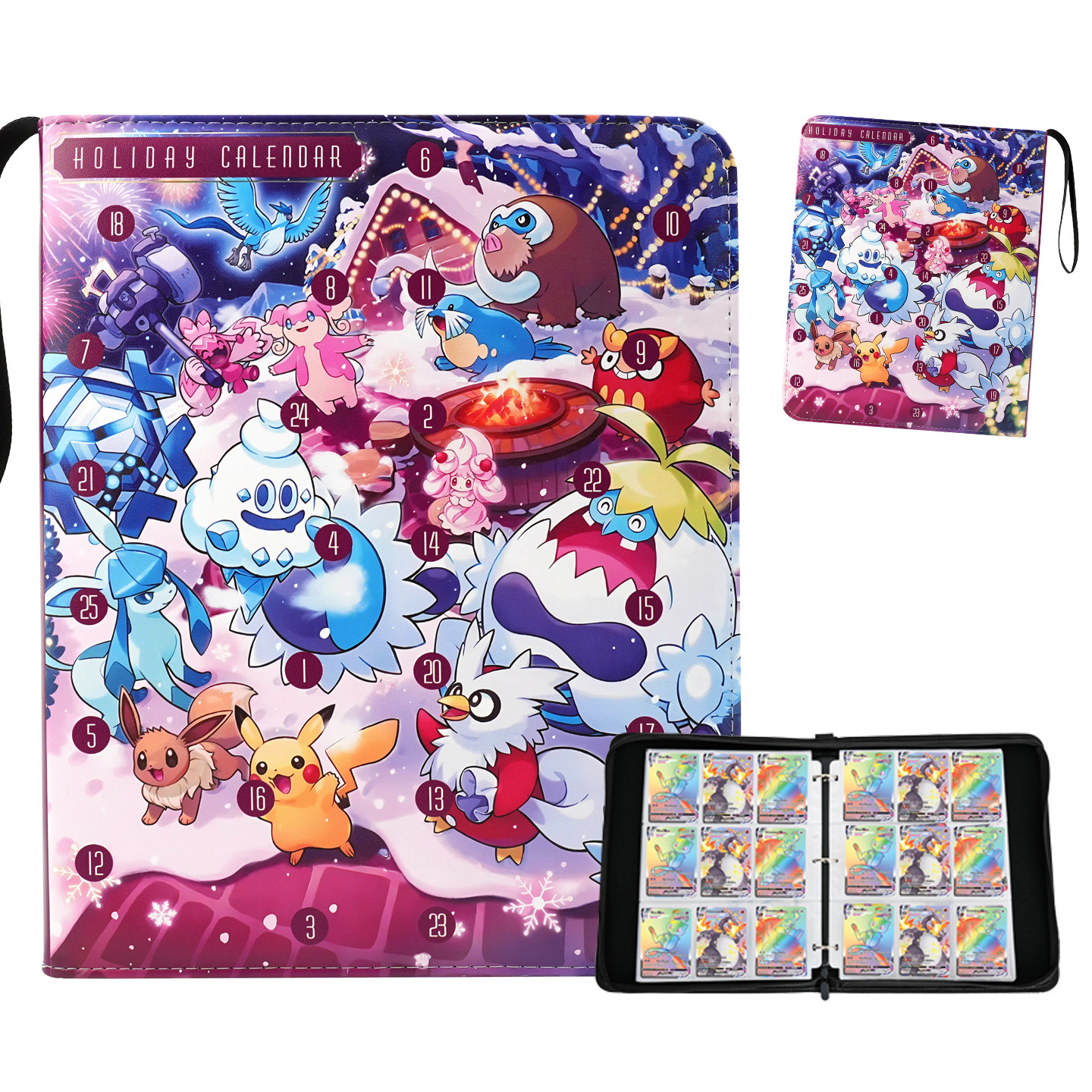 宝可梦假日卡册新弹mega卡包收纳册PU九宫格卡片卡牌收藏册收集册