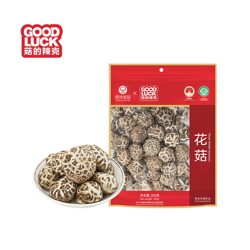 菇的辣克花菇  随州大花菇食用干香菇香味浓郁肉厚200g