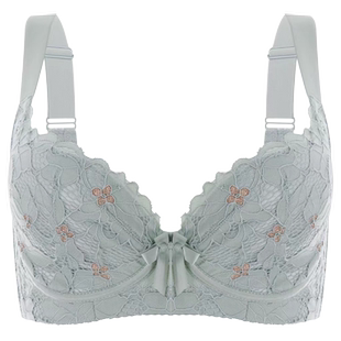 图薇娜调整型内衣女薄款大胸显小胸聚拢文胸防下垂收副乳矫正内衣