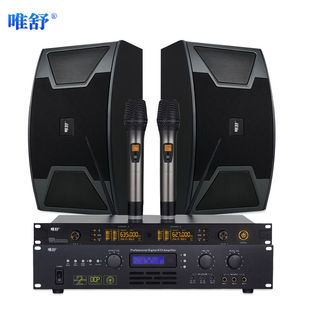 唯舒K-100音响套装组合家庭影院KVT家用唱歌卡拉OK卡包全套10吋音
