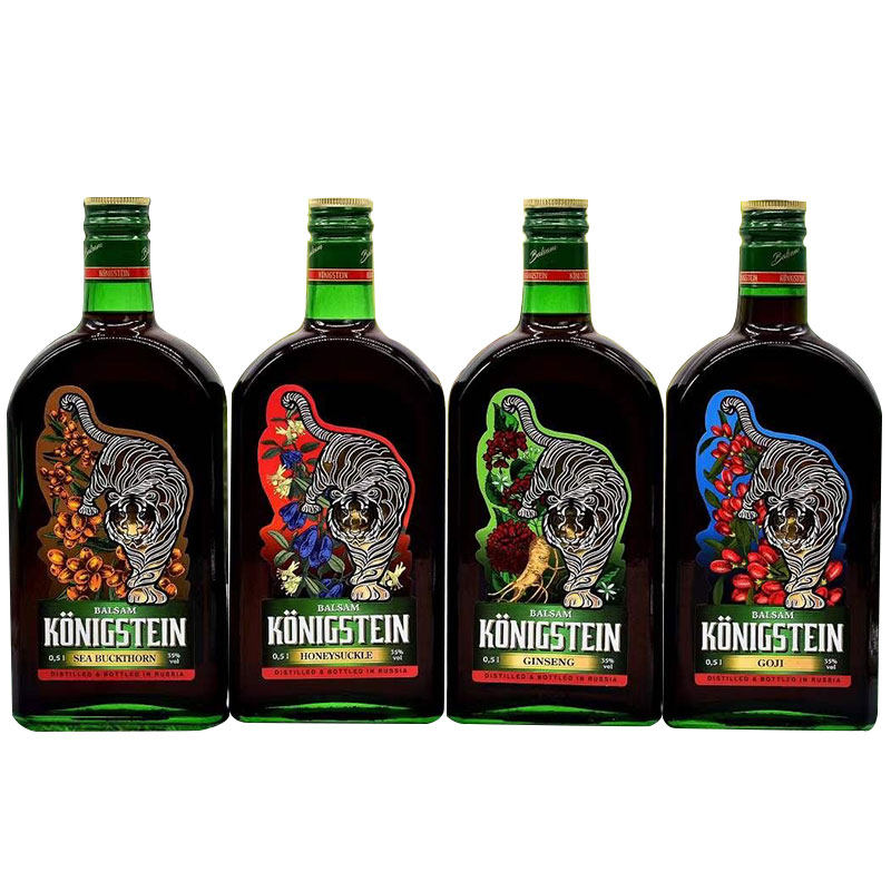 巴乔特配制酒人参枸杞金银花沙棘洋酒俄罗斯原装进口虎头草本植物