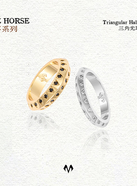好事系列三角光环男士戒指小众